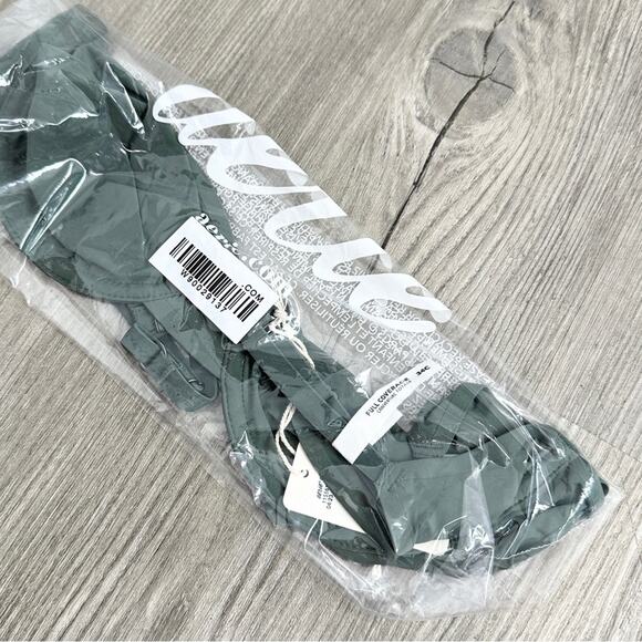 Aerie Smoothez Mesh Unlined Sage Green Bra NWT Full Coverage Size 34D 34C - Picture 6 of 6